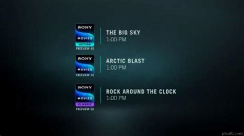 SONY MOVIES ACTION THE BIG SKY 1:00 PM SONY MOVIES ARCTIC BLAST 1:00 PM ...