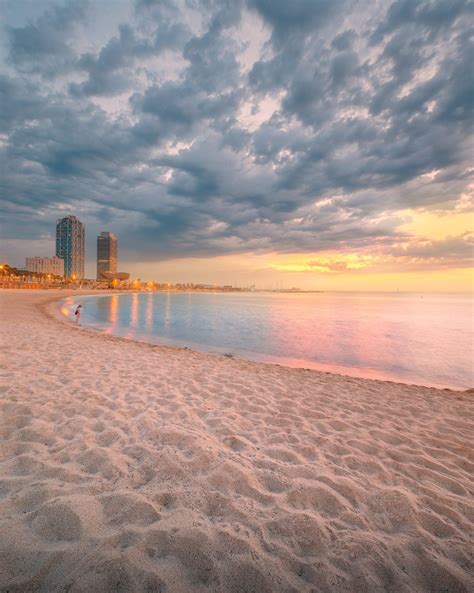 Long Beaches Barcelona Spain