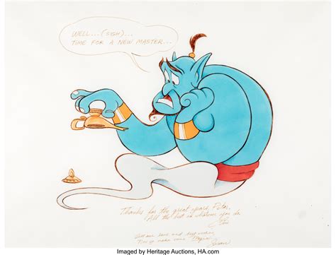 Aladdin Genie Original Art Signed by Eric and Susan Goldberg to | Lot #19263 | Heritage Auctions