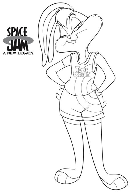 Space Jam 2 Lola Bunny Coloring Page - Free Printable Coloring Pages ...