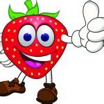 A cartoon happy strawberry character Stock Illustration by ©mariafionawati@gmail.com #280650234