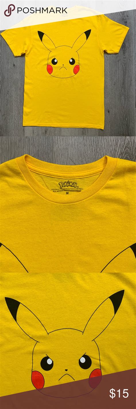 Medium Pokémon Mad Pikachu Yellow Cotton T-Shirt 100% cotton for breathable comfort Regular fit ...