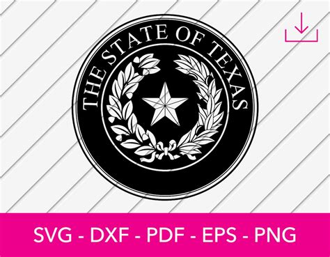 State of Texas Seal Svg, Texas State Logo, Crest, Badge, Coat of Arms ...