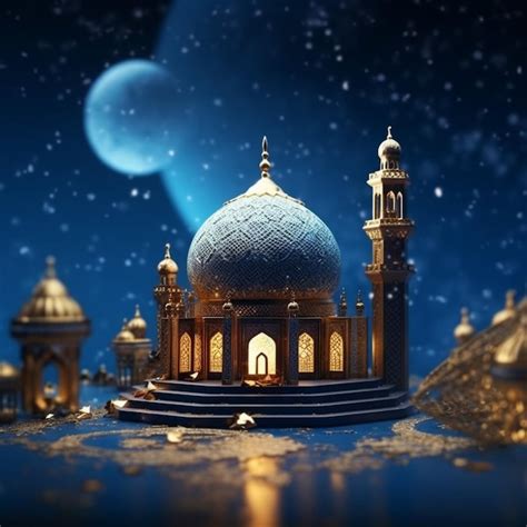 Premium AI Image | Islamic Mosque background