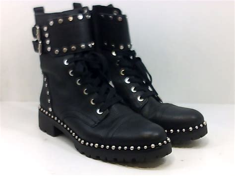 Sam Edelman Women's Jennifer Combat Boot, Black Leather, Size 8.0 q0bS | eBay