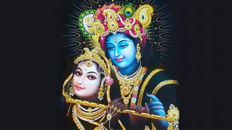 Krishna And Radha In Black Background HD Krishna Wallpapers | HD Wallpapers | ID #60243