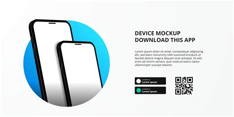 banner for downloading app for mobile phone, 3D smartphone mockup 2974668 Vector Art at Vecteezy