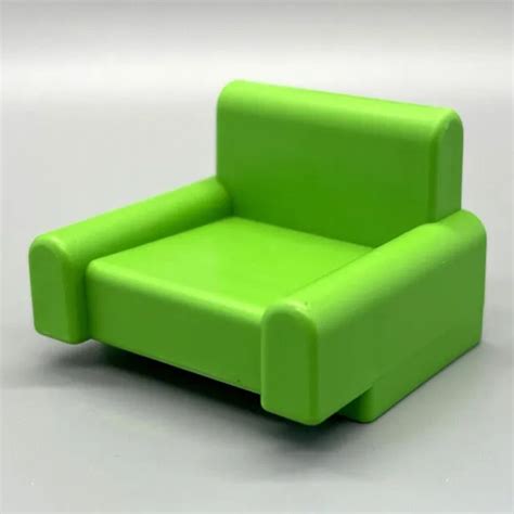 PLAYMOBIL LOUNGE CHAIR Green Seating Living Room Office Desk Modern 123 ...