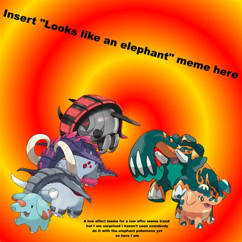 Looks like an elephant to me. IDK about you guys. : r/pokemonmemes