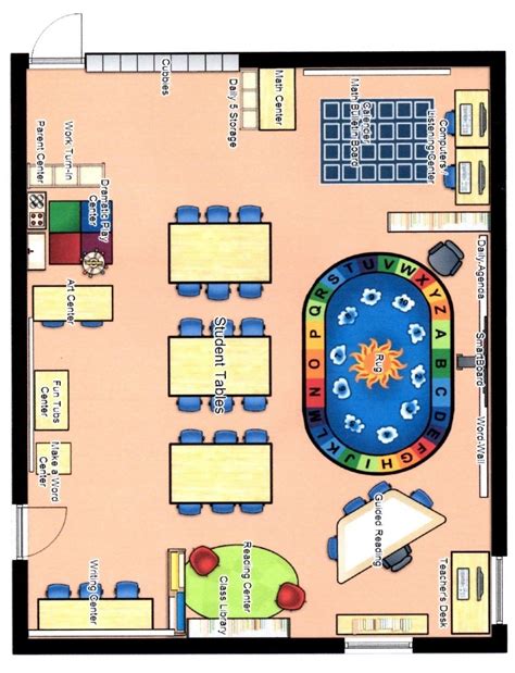 Daycare Floor Plans, Classroom Floor Plan, Preschool Classroom Layout ...