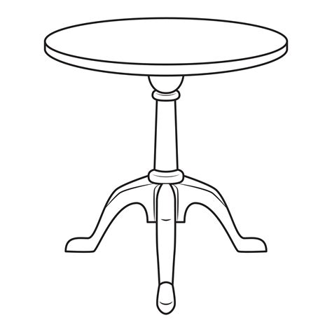 Classic wooden table. Black and white. vector illustration on white background 36292038 Vector ...