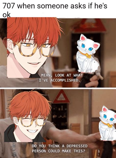 707 is literally me after making a meme : r/mysticmessenger