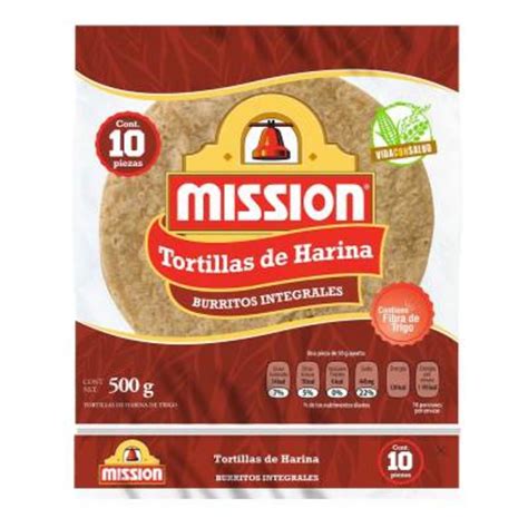 Tortillas de harina Mission burrito integral 10 pzas | Walmart