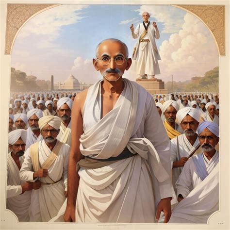 Premium AI Image | Mahatma gandhi indian freedom fighter 2 october