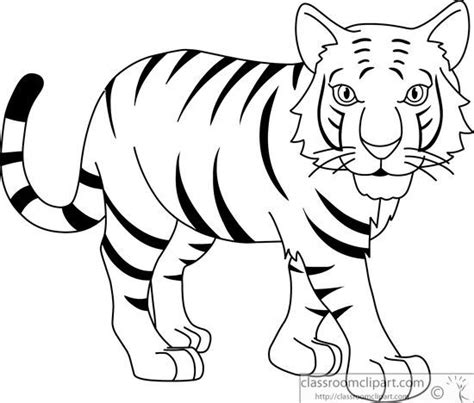 Tiger outline clip art – Clipartix