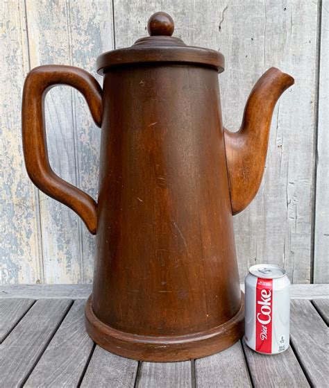 Antique Giant Wooden Coffee Tea Pot Display From the Steaming | Etsy