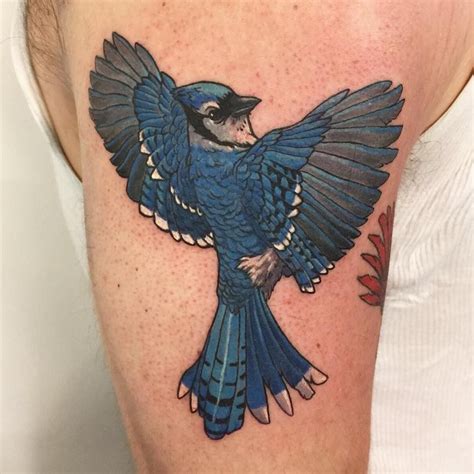 Blue jay tattoo by Neil (@neil.t.tattoos) done at Chronic Ink Tattoo ...