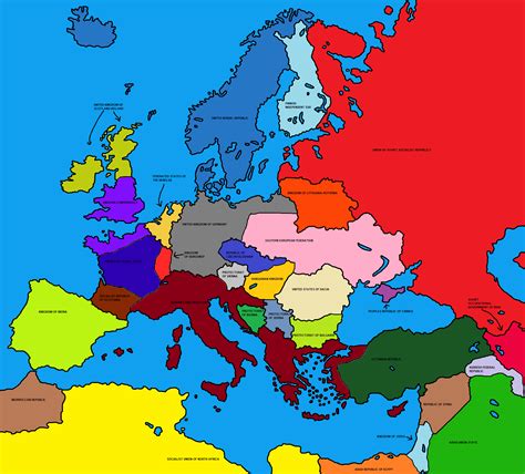 Alternate history map of europe (I haven't thought of all the stuff for this I just made a map ...