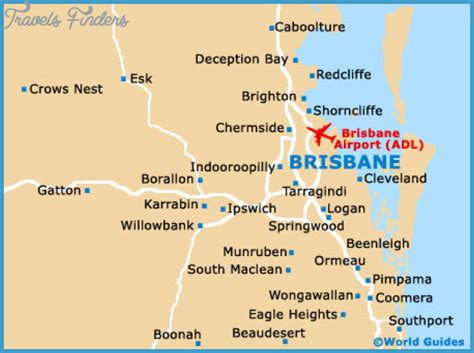 Brisbane Map Tourist Attractions - TravelsFinders.Com