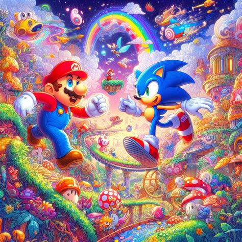 Mario and Sonic by SirFixil on DeviantArt