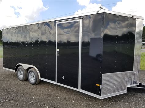 Low Price Enclosed Trailers 8.5x20 Black 3500 (ad 160) - USA Cargo Trailer