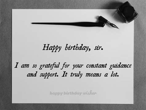 Happy birthday, sir. I am so grateful for your constant guidance and ...