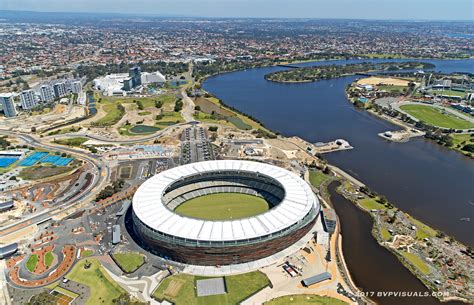 Perth Stadium Aerial Photo.