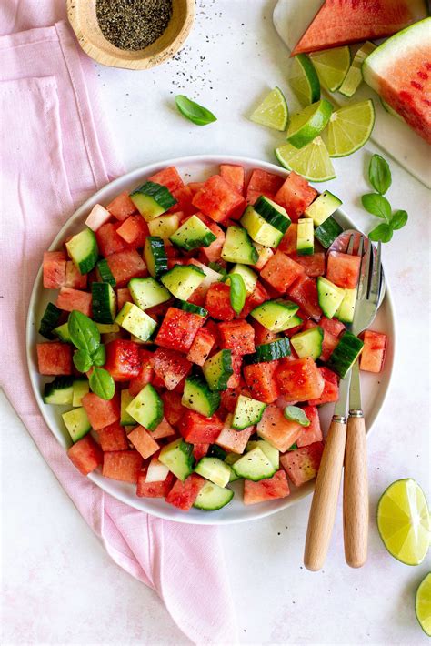 Watermelon Cucumber Salad - #foodbyjonister