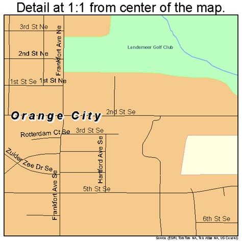 Orange City Iowa Street Map 1959475