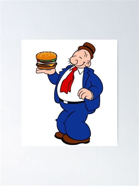 "Wimpy Hamburger Cartoon" Poster for Sale by VintageTeesNow | Redbubble