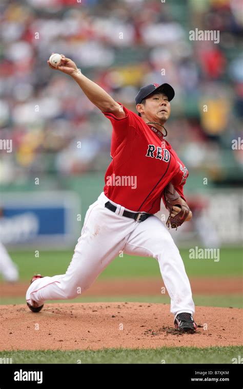 Boston Red Sox 18 Daisuke Matsuzaka pitches to the New York Yankees Stock Photo, Royalty Free ...