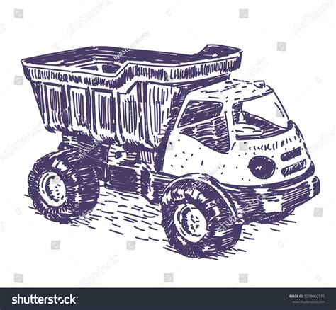 Toy Truck Vector Drawing Stock Vector (Royalty Free) 1078002170 | Shutterstock