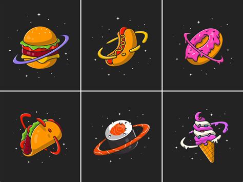 Food planet🍔🍩🪐 by catalyst on Dribbble