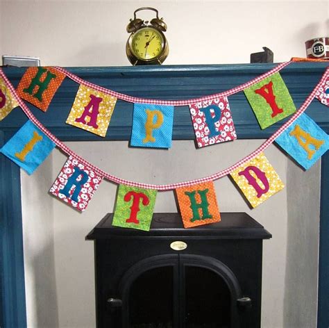 'Happy Birthday' Bunting | Birthday bunting, Happy birthday bunting, Happy birthday lettering