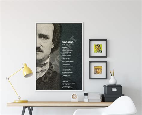 Edgar Allan Poe Poem Eldorado Poster Original Art Print Photo Allen ...