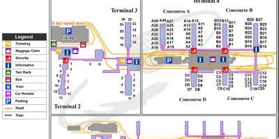 Phx airport terminal map - Phx terminal map (Arizona - USA)