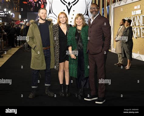 Lenny Henry (right) and Lisa Makin (centre-right) attending the European premiere of Black ...