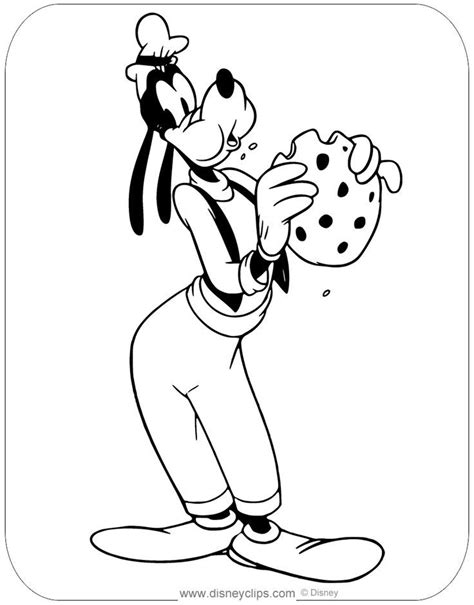 Goofy's Cookie | Mickey coloring pages, Coloring pages for kids, Coloring pages