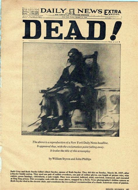 1928 headline Repro newspaper RUTH SNYDER DEAD! in ELECTRIC CHAIR | #2107859871