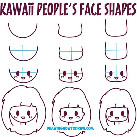 Guide to Drawing Kawaii Characters : Part 1 : How to Draw Kawaii People, Expressions, Faces ...