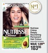 Garnier nutrisse creme deeply nourishing permanent hair colour assorted shades offer at Dis-Chem