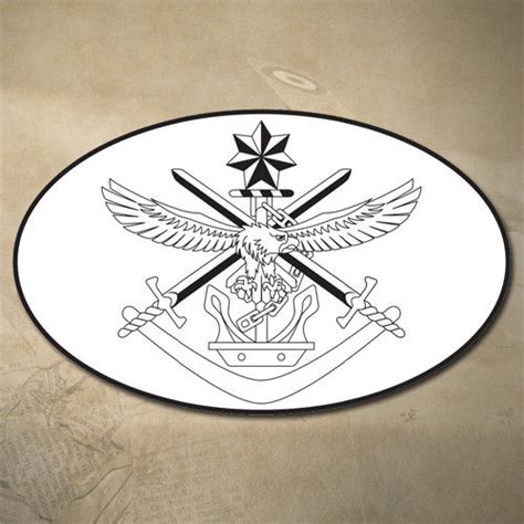 ADF TRI SERVICE EMBLEM DECAL | STICKER | 100mm x 60mm | 7yr WTR + UV PROOF