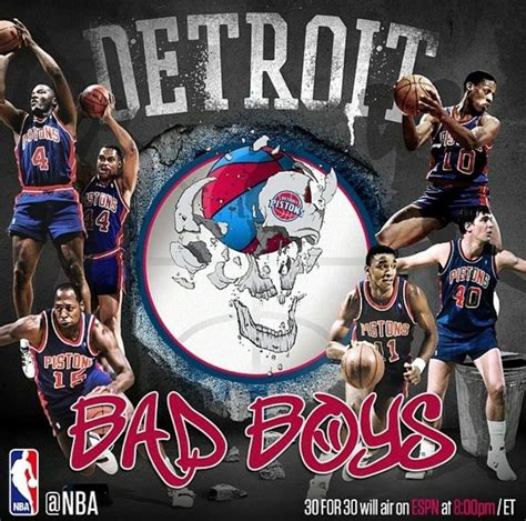 Bad Boys Detroit from 89-90 | Detroit pistons bad boys, Bad boys ...