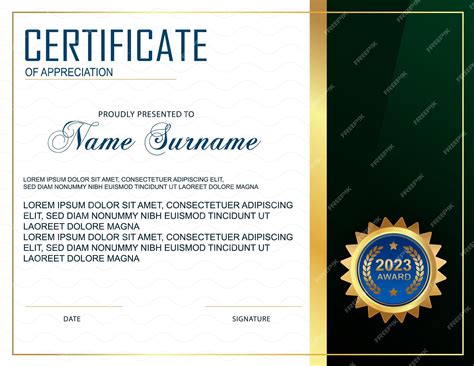 Premium Vector | A certificate in a gold frame