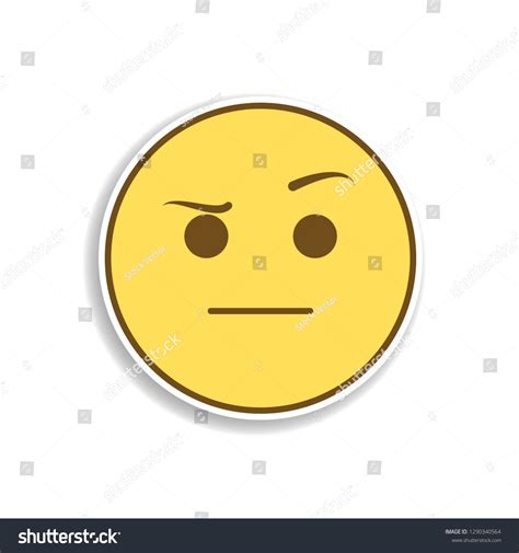 Suspect Colored Emoji Sticker Icon Element: vector de stock (libre de ...