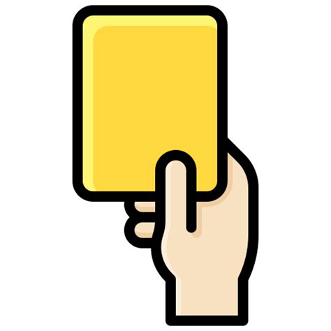 Yellow card Generic Outline Color icon