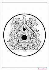 🐦 Free Printable Bird House Coloring Pages  Kumalart sketch template