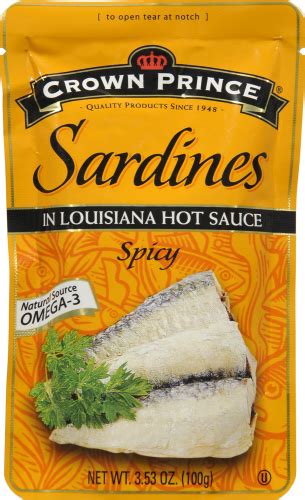 Crown Prince Sardines in Louisiana Hot Sauce Pouch, 3.53 oz - Kroger