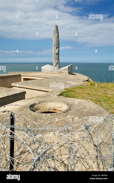 Pointe Du Hoc Normandy France - USA Rangers Monument Stock Photo - Alamy