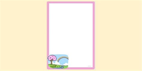 FREE! - Spring with Rainbow Page Border | Page Borders | Twinkl